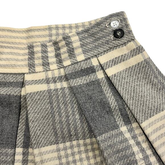 VTG 90s EVAN PICONE Plaid Preppy Academia Wool Skirt Size 8 Elegant USA  A-line‎ - Picture 1 of 12